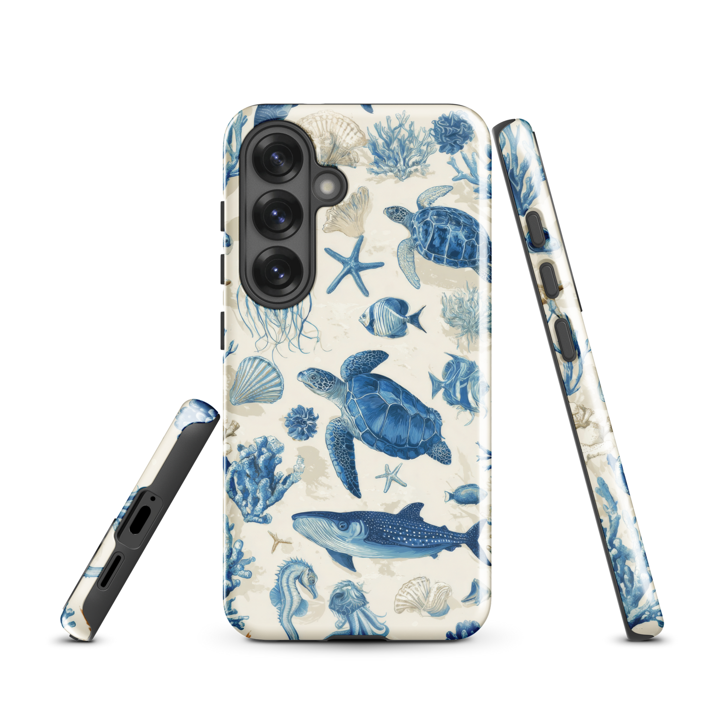 'Ocean Sketchbook' Samsung Galaxy S25 tough phone case - protective glossy case NZ Australia