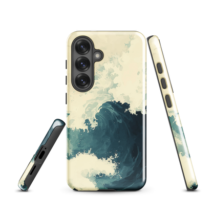 'Rising Swell' Samsung Galaxy S25 tough phone case - protective glossy case NZ Australia
