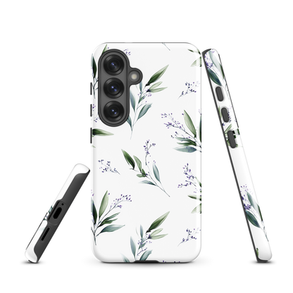 'Botanical Sprigs' Samsung Galaxy S25 tough phone case - protective glossy case NZ Australia