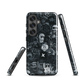 Midnight stickers phone case | Dark graphic collage NZ