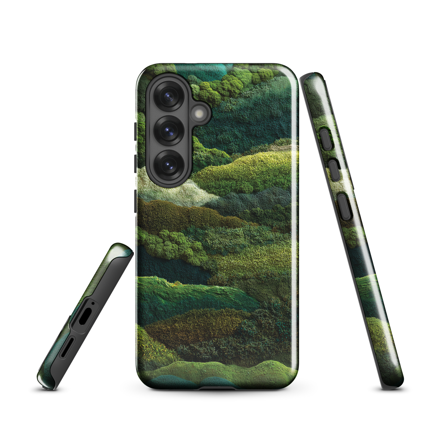 Verdant layers phone case | Abstract green design NZ