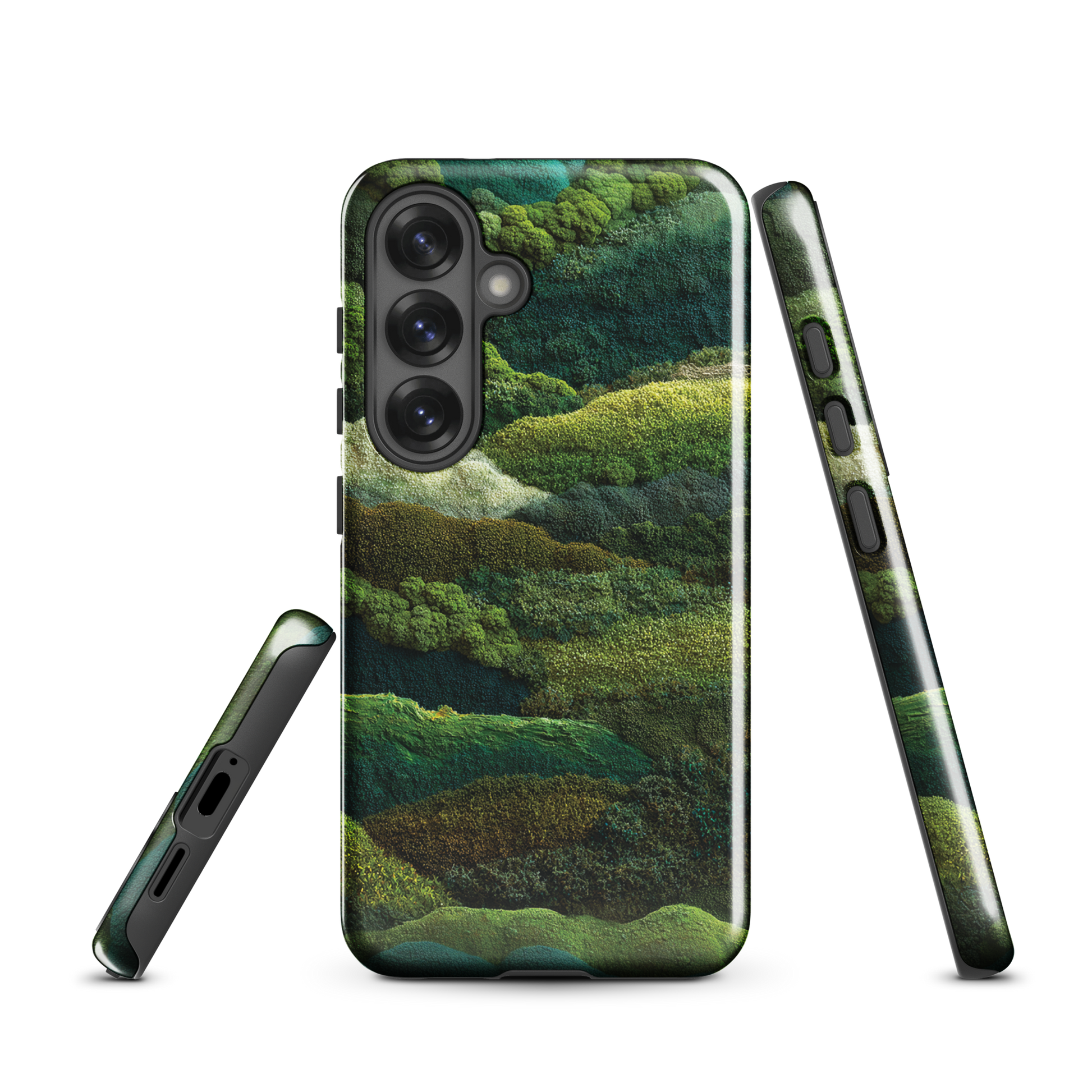 Verdant layers phone case | Abstract green design NZ