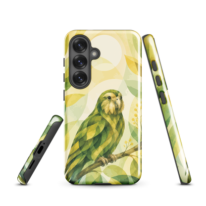 'Kākāpō' Samsung Galaxy S25 tough case - protective glossy case NZ Australia