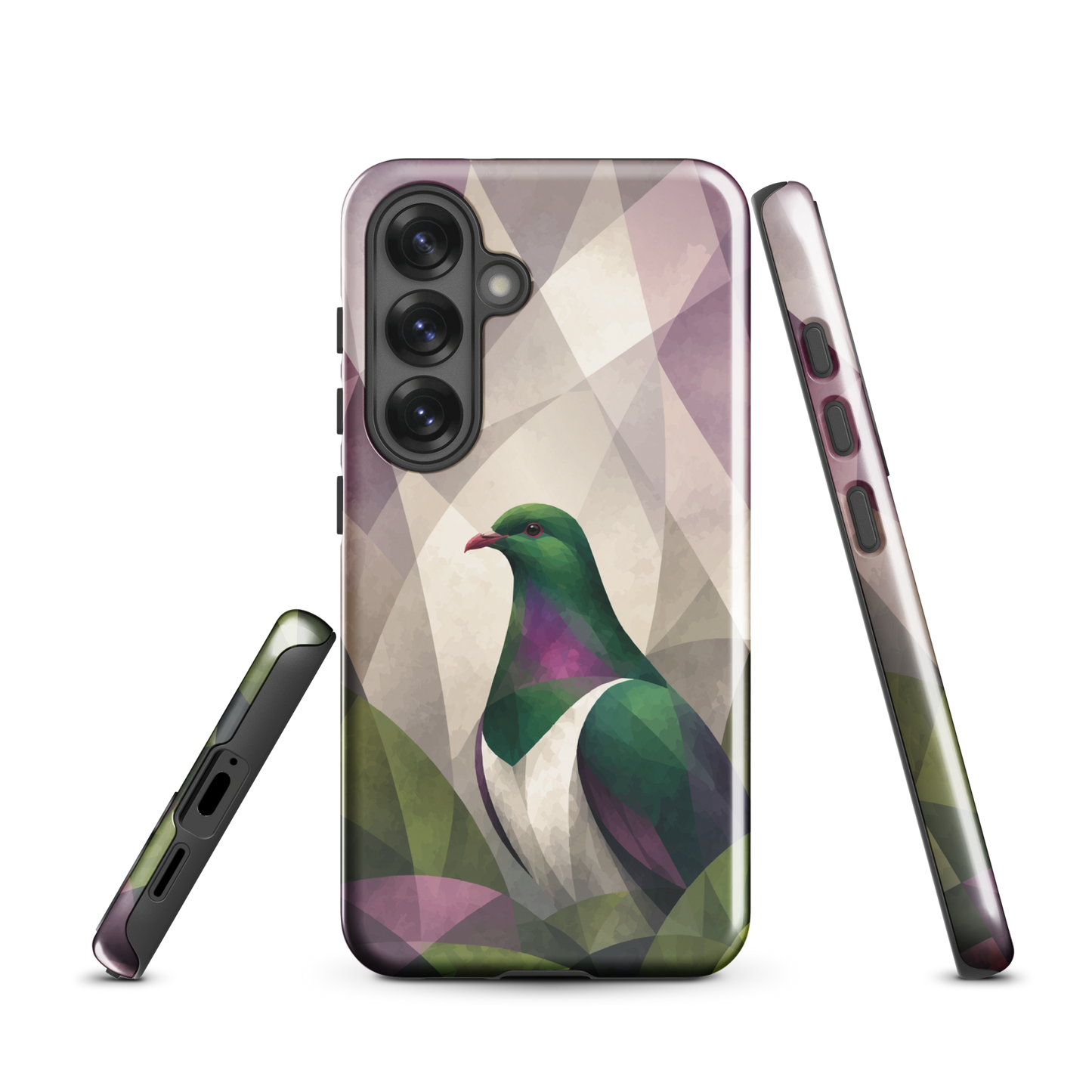 'Kererū' Samsung Galaxy S25 tough case - protective glossy case NZ Australia