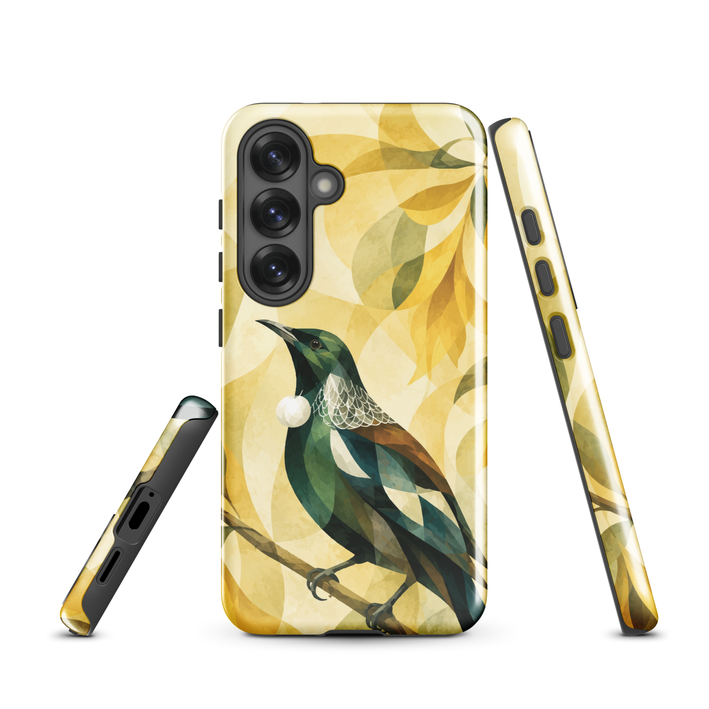 'Tūī' Samsung Galaxy S25 tough case - protective glossy case NZ Australia
