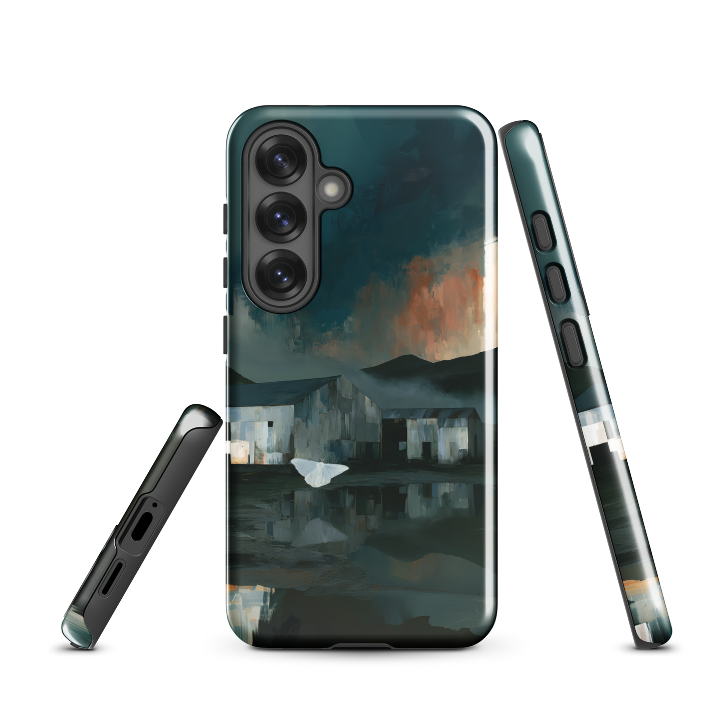'Evening Flight' Samsung Galaxy S25 tough phone case - protective glossy case NZ Australia