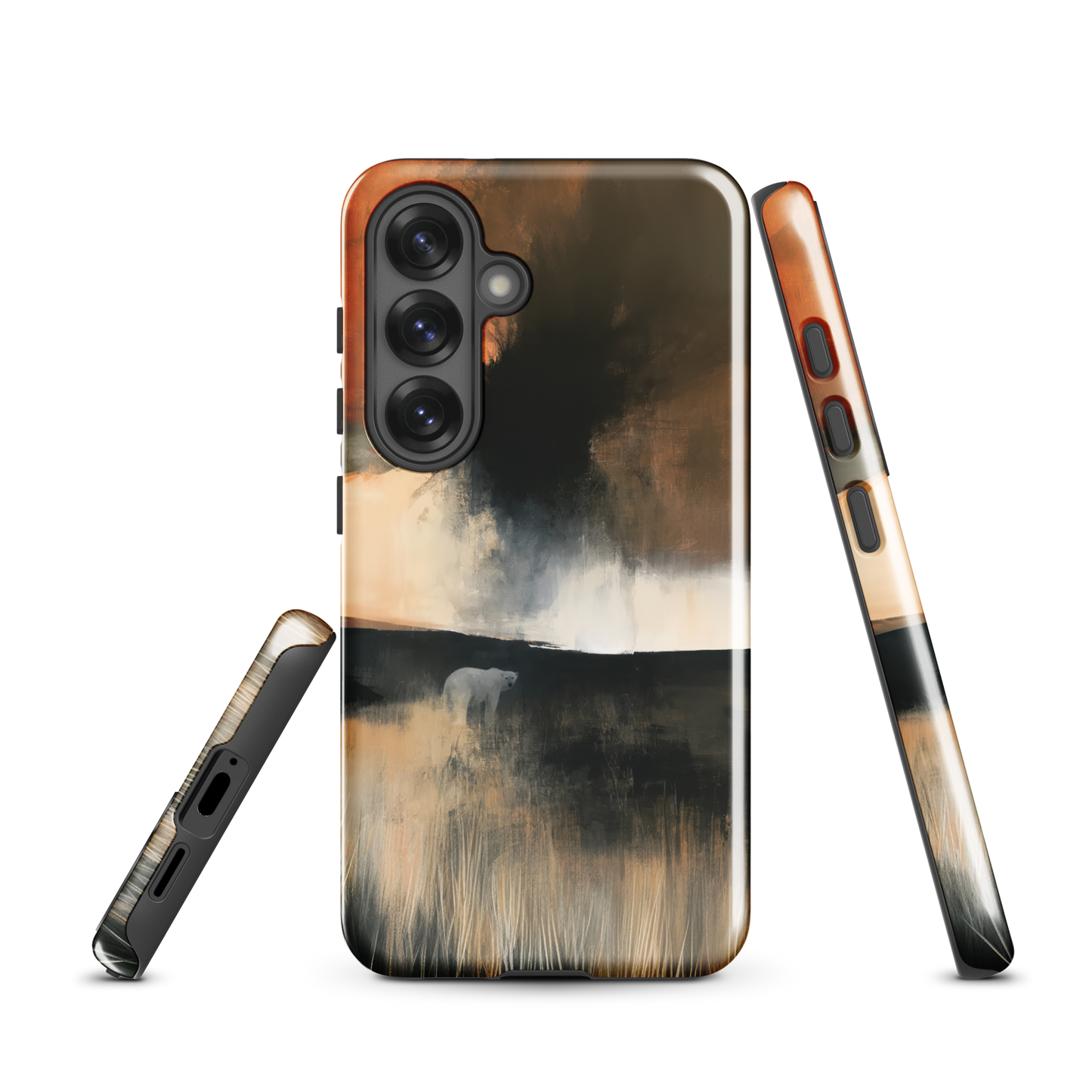 'Black Star' Samsung Galaxy S25 tough phone case - protective glossy case NZ Australia