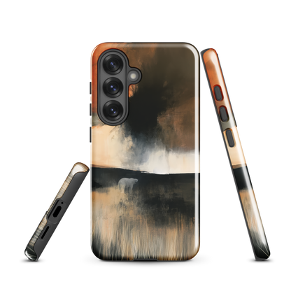 'Black Star' Samsung Galaxy S25 tough phone case - protective glossy case NZ Australia