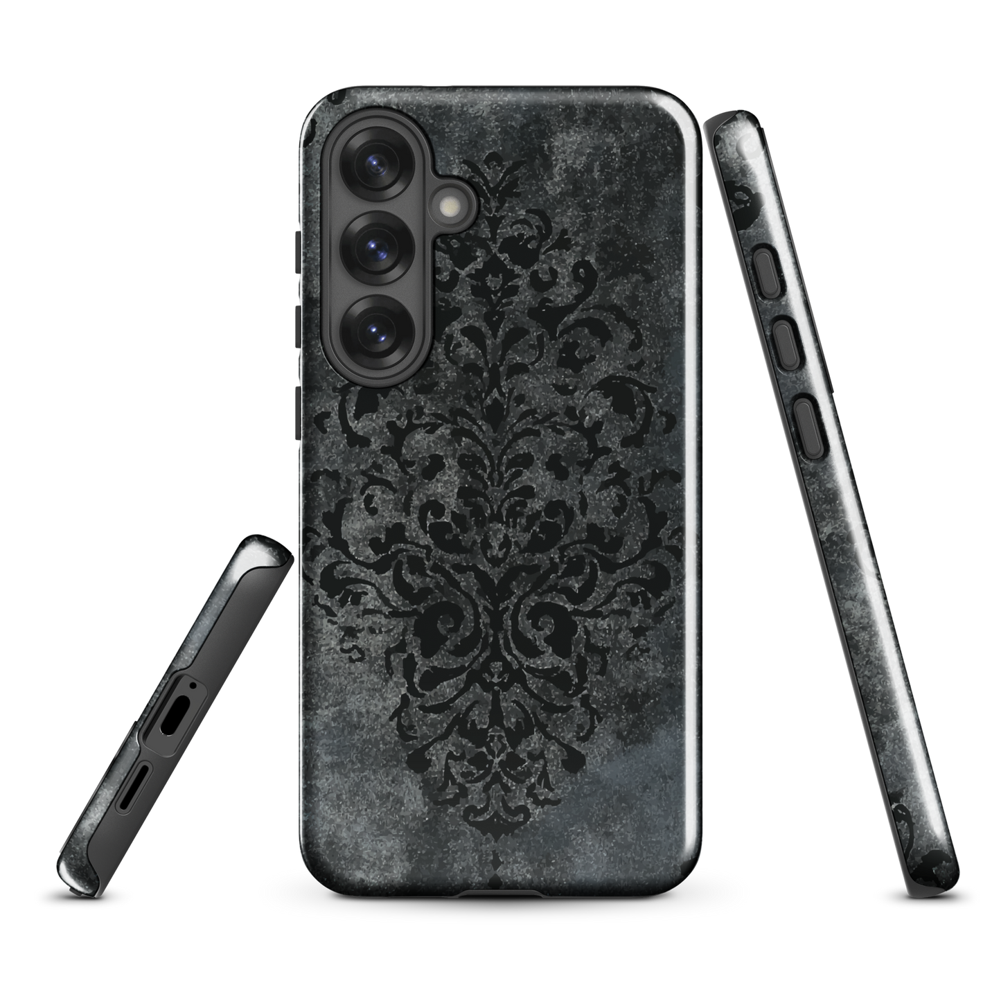 'Damask' Samsung Galaxy S25 Plus tough phone case - protective glossy case NZ Australia