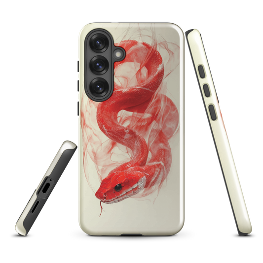 'Red Snake' Samsung Galaxy S25 Plus tough phone case - protective glossy case NZ Australia