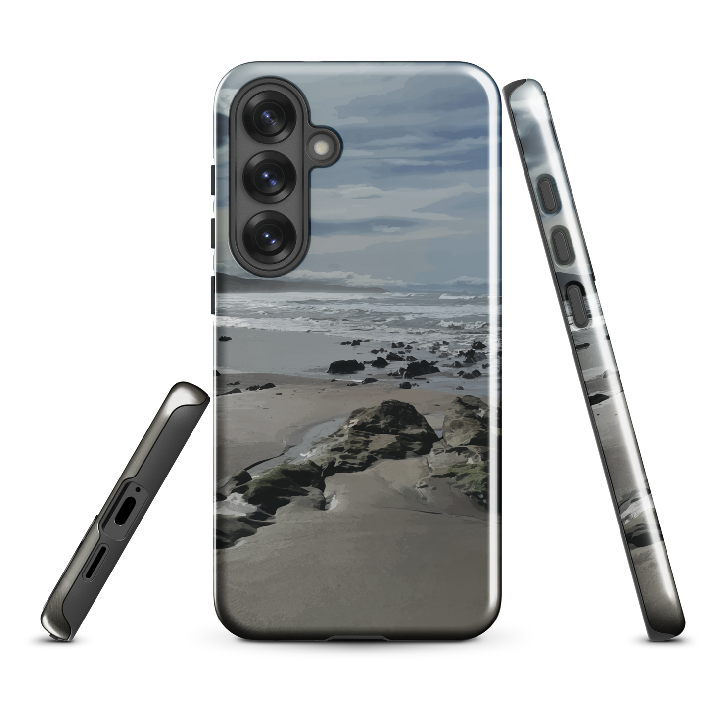 'Quick Sand' Samsung Galaxy S25 Plus tough phone case - protective glossy case NZ Australia