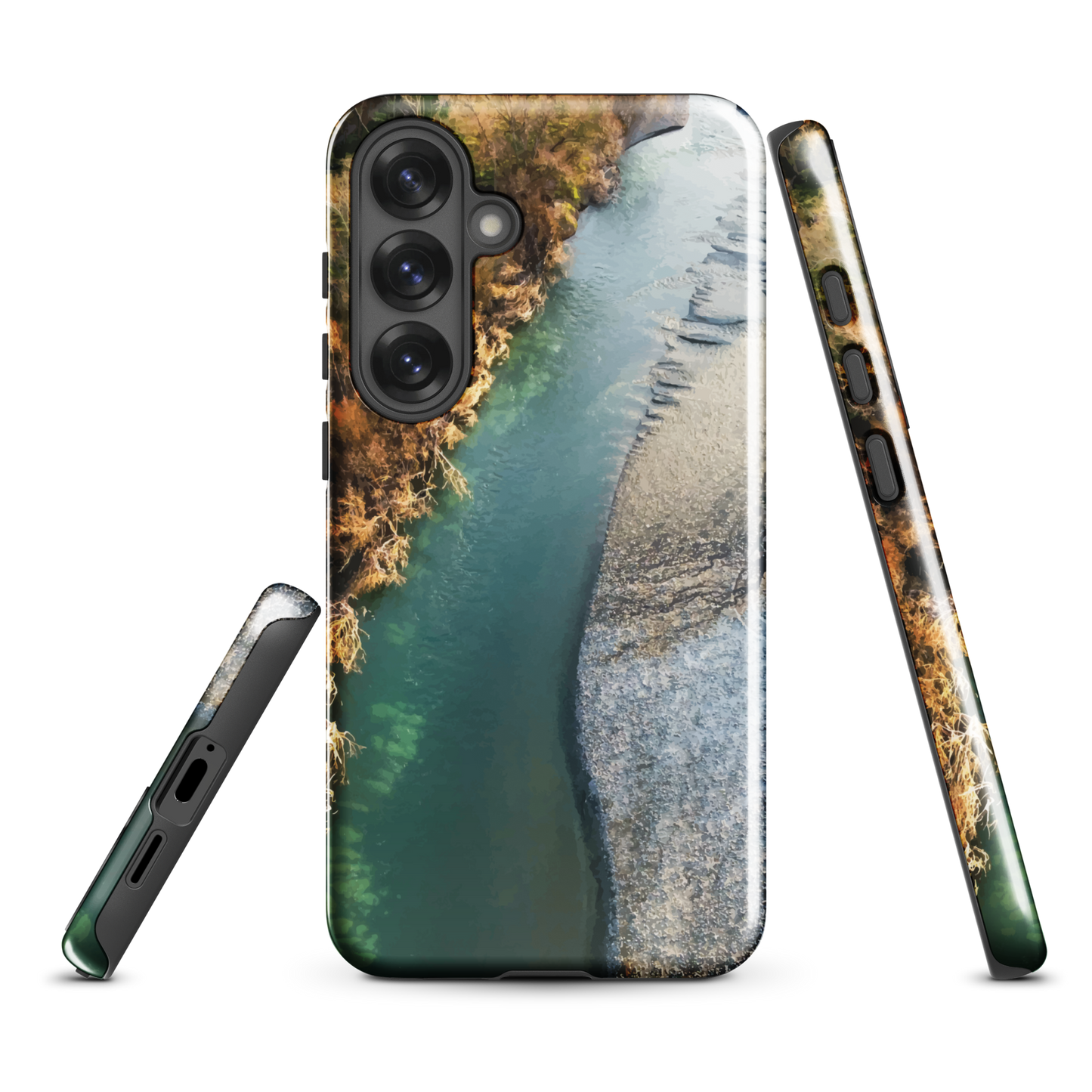 'Waters Edge' Samsung Galaxy S25 Plus tough phone case - protective glossy case NZ Australia