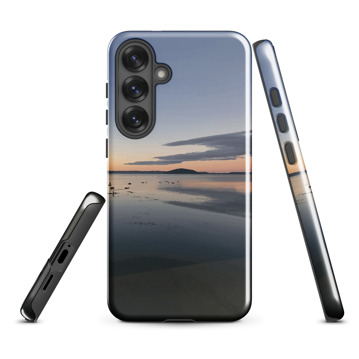 'Whispers on the Lake' Samsung Galaxy S25 Plus tough phone case - protective glossy case NZ Australia