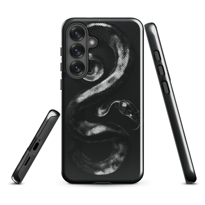 'Black Python' Samsung Galaxy S25 Plus tough phone case - protective glossy case NZ Australia