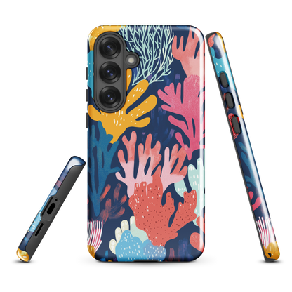 'Coral Reef' Samsung Galaxy S25 Plus tough phone case - protective glossy case NZ Australia