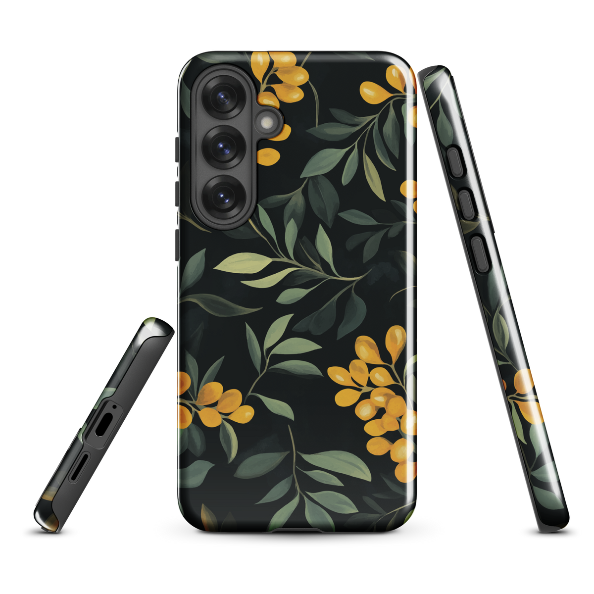 'NZ Kowhai' Samsung Galaxy S25 Plus tough phone case - protective glossy case NZ Australia