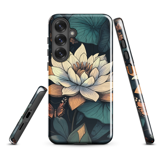 'Water Lily' Samsung Galaxy S25 Plus tough phone case - protective glossy case NZ Australia