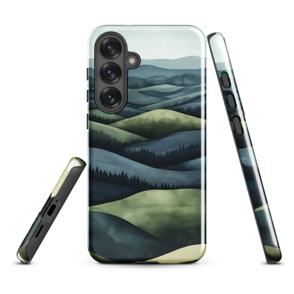 'Blue Mountains' Samsung Galaxy S25 Plus tough phone case - protective glossy case NZ Australia