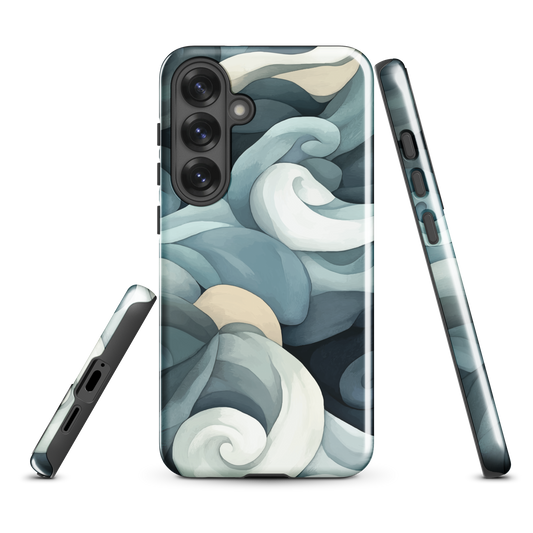 'Ebb and Flow' Samsung Galaxy S25 Plus tough phone case - protective glossy case NZ Australia