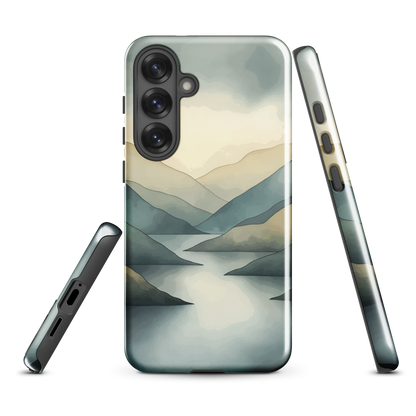 'Misty Mountains' Samsung Galaxy S25 Plus tough phone case - protective glossy case NZ Australia