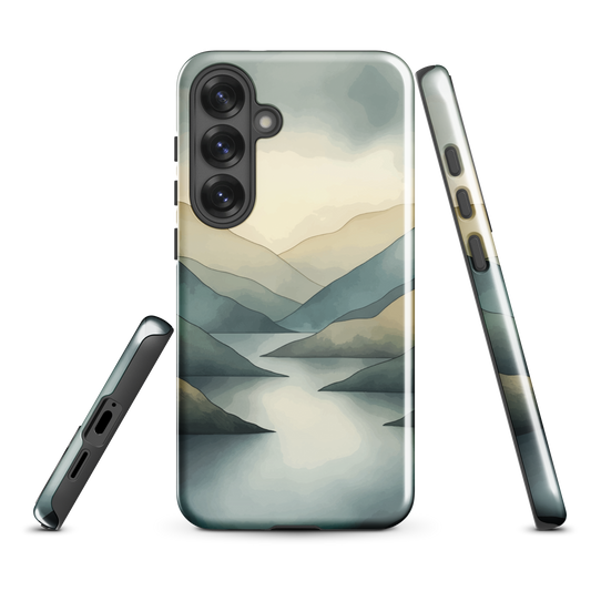 'Misty Mountains' Samsung Galaxy S25 Plus tough phone case - protective glossy case NZ Australia