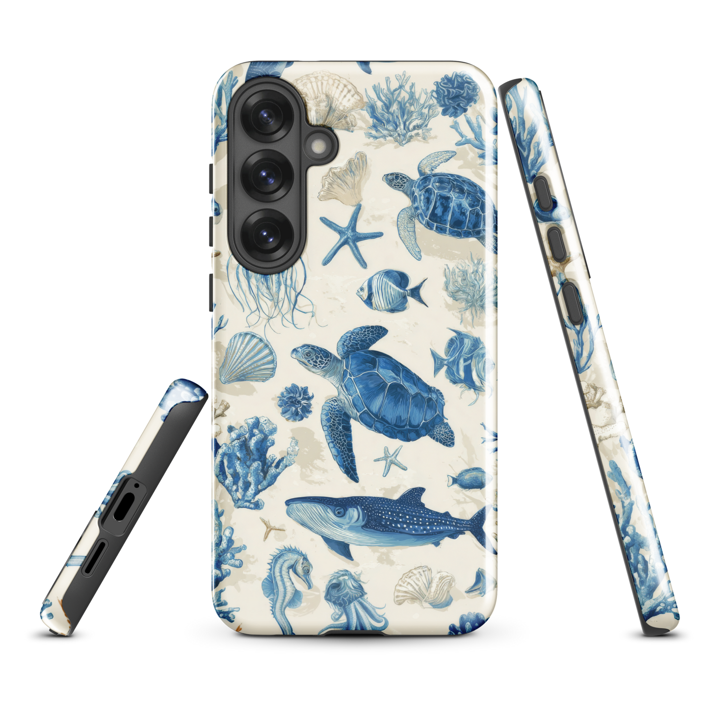 'Ocean Sketchbook' Samsung Galaxy S25 Plus tough phone case - protective glossy case NZ Australia