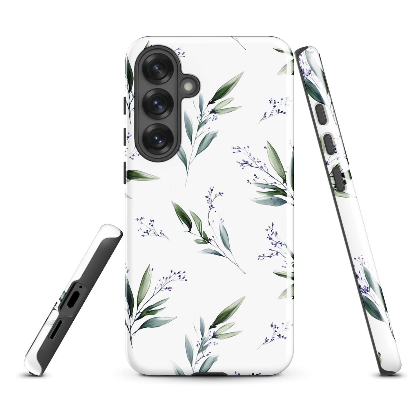 'Botanical Sprigs' Samsung Galaxy S25 Plus tough phone case - protective glossy case NZ Australia