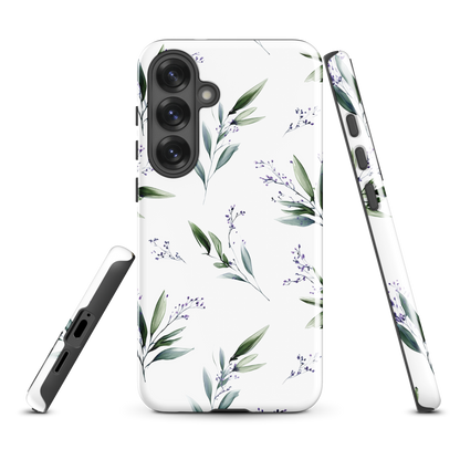 'Botanical Sprigs' Samsung Galaxy S25 Plus tough phone case - protective glossy case NZ Australia