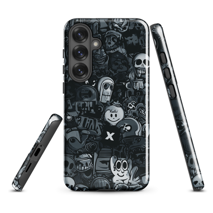 'Midnight Stickers' Samsung Galaxy S25 Plus tough phone case - protective glossy case NZ Australia