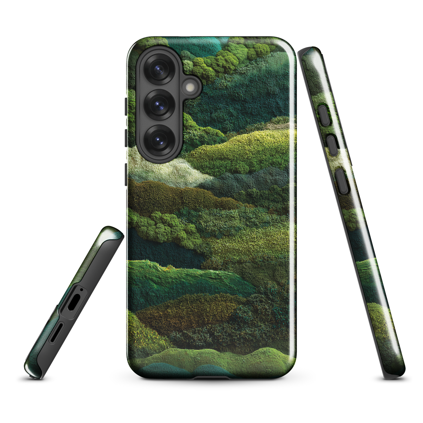 Verdant layers phone case | Abstract green design NZ