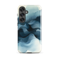 A calming abstract landscape phone case inspired by quiet valleys and soft blue tones.
