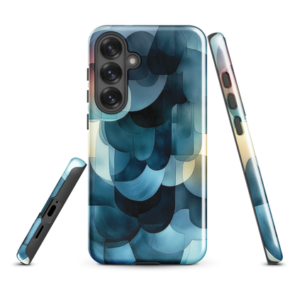 'Blue Forms' Samsung Galaxy S25 Plus tough phone case - protective glossy case NZ Australia