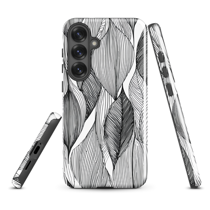 'Botanical Lines' Samsung Galaxy S25 Plus tough phone case - protective glossy case NZ Australia
