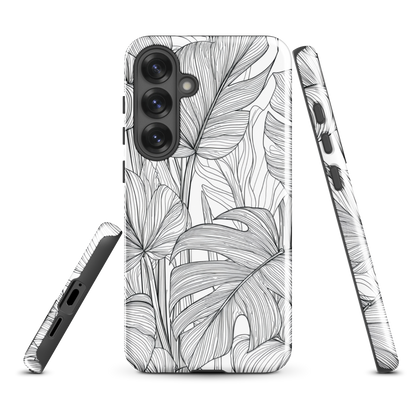 'Tropical Lines' Samsung Galaxy S25 Plus tough phone case - protective glossy case NZ Australia
