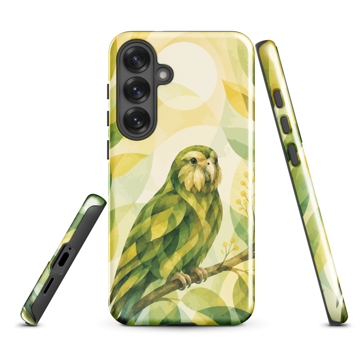 'Kakapo' Samsung Galaxy S25 Plus tough phone case - protective glossy case NZ Australia