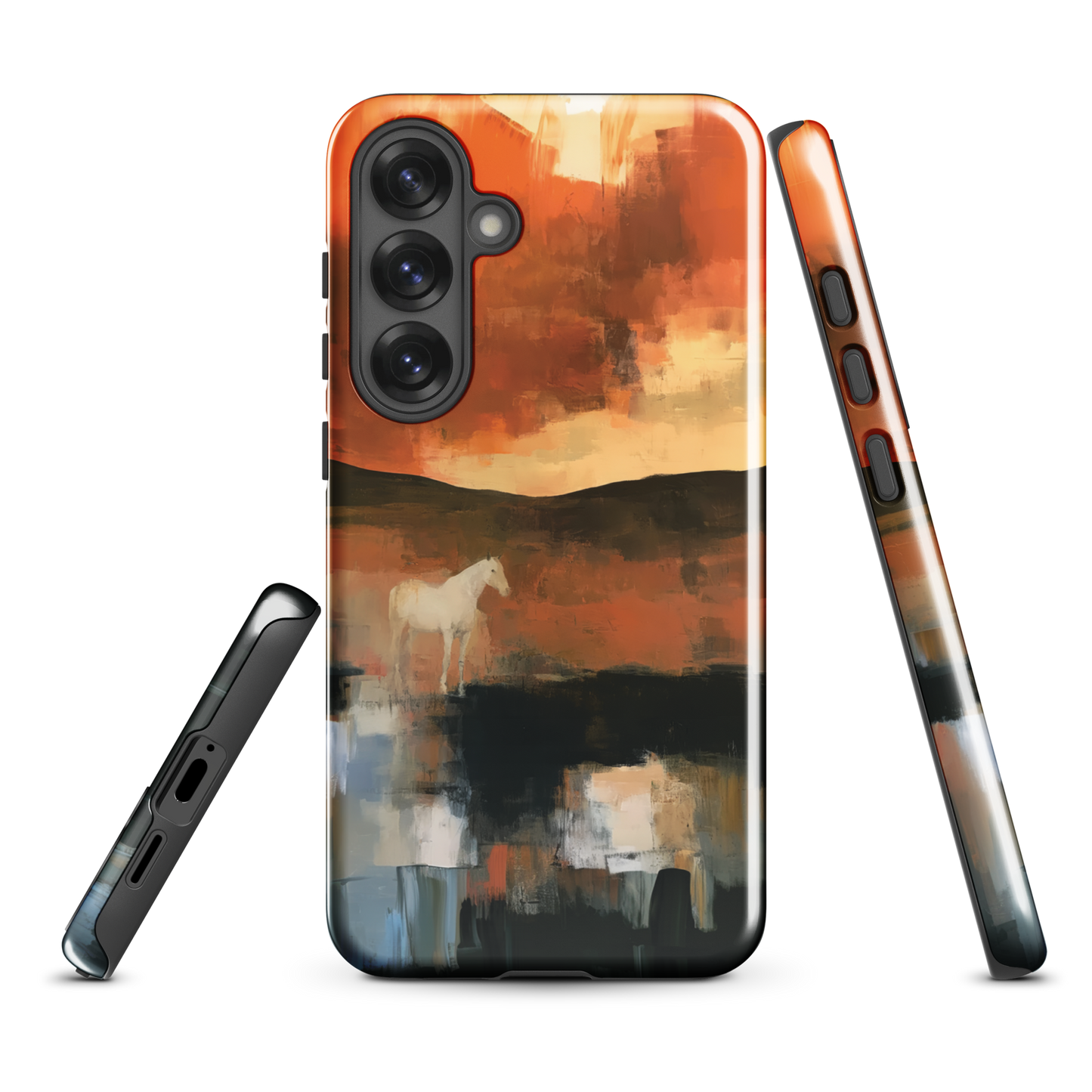 'Ember Fields' Samsung Galaxy S25 Plus tough phone case - protective glossy case NZ Australia