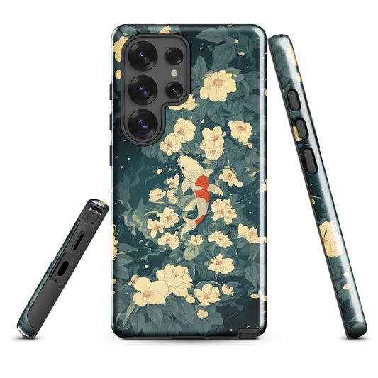 'Koi' Samsung Galaxy S25 Ultra tough phone case - protective glossy case NZ Australia