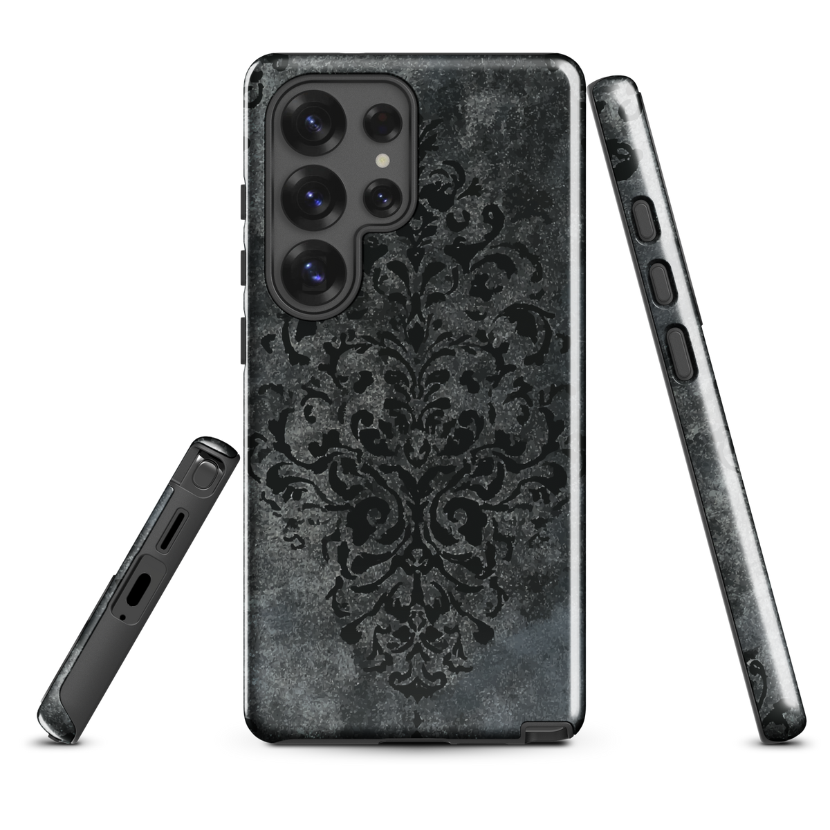 'Damask' Samsung Galaxy S25 Ultra tough phone case - protective glossy case NZ Australia