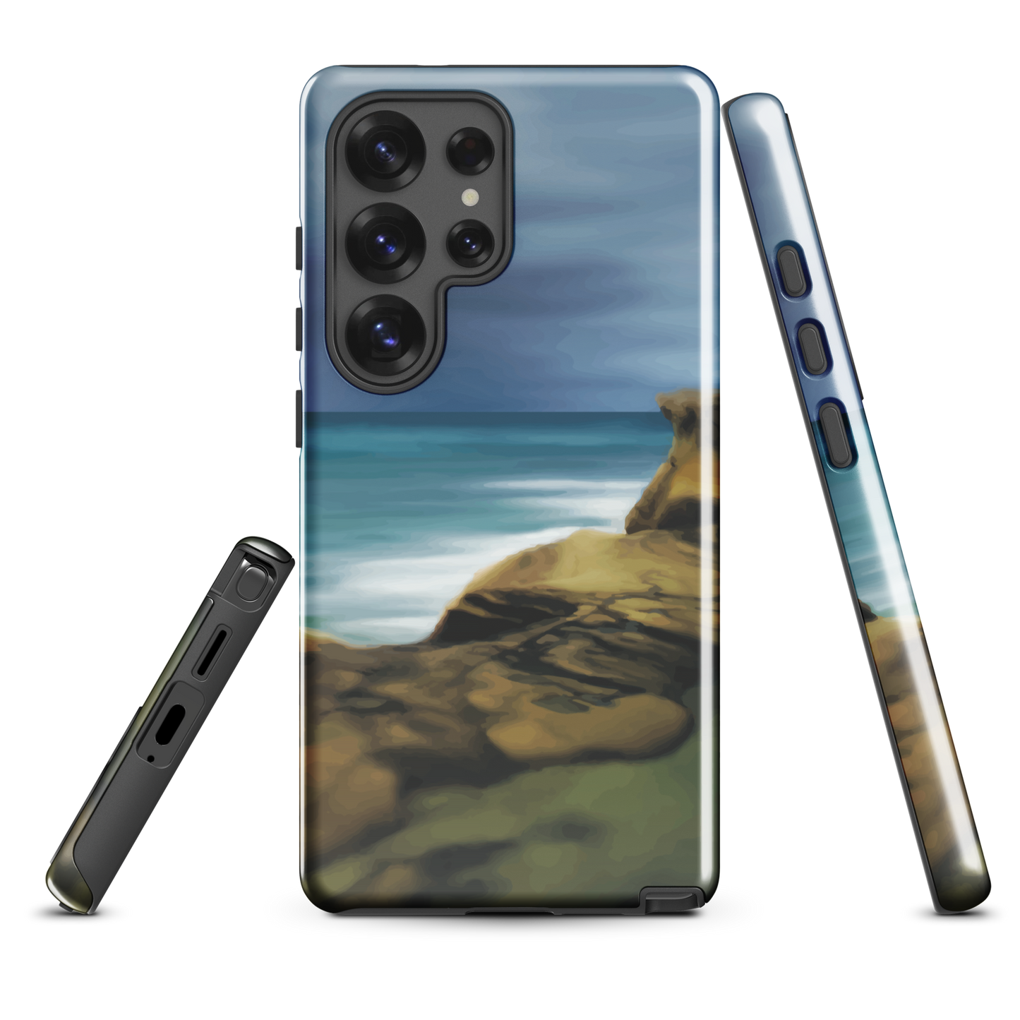 'Castle Point' Samsung Galaxy S25 Ultra tough phone case - protective glossy case NZ Australia