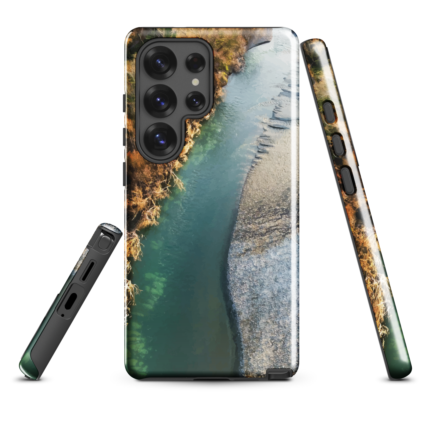 'Waters Edge' Samsung Galaxy S25 Ultra tough phone case - protective glossy case NZ Australia