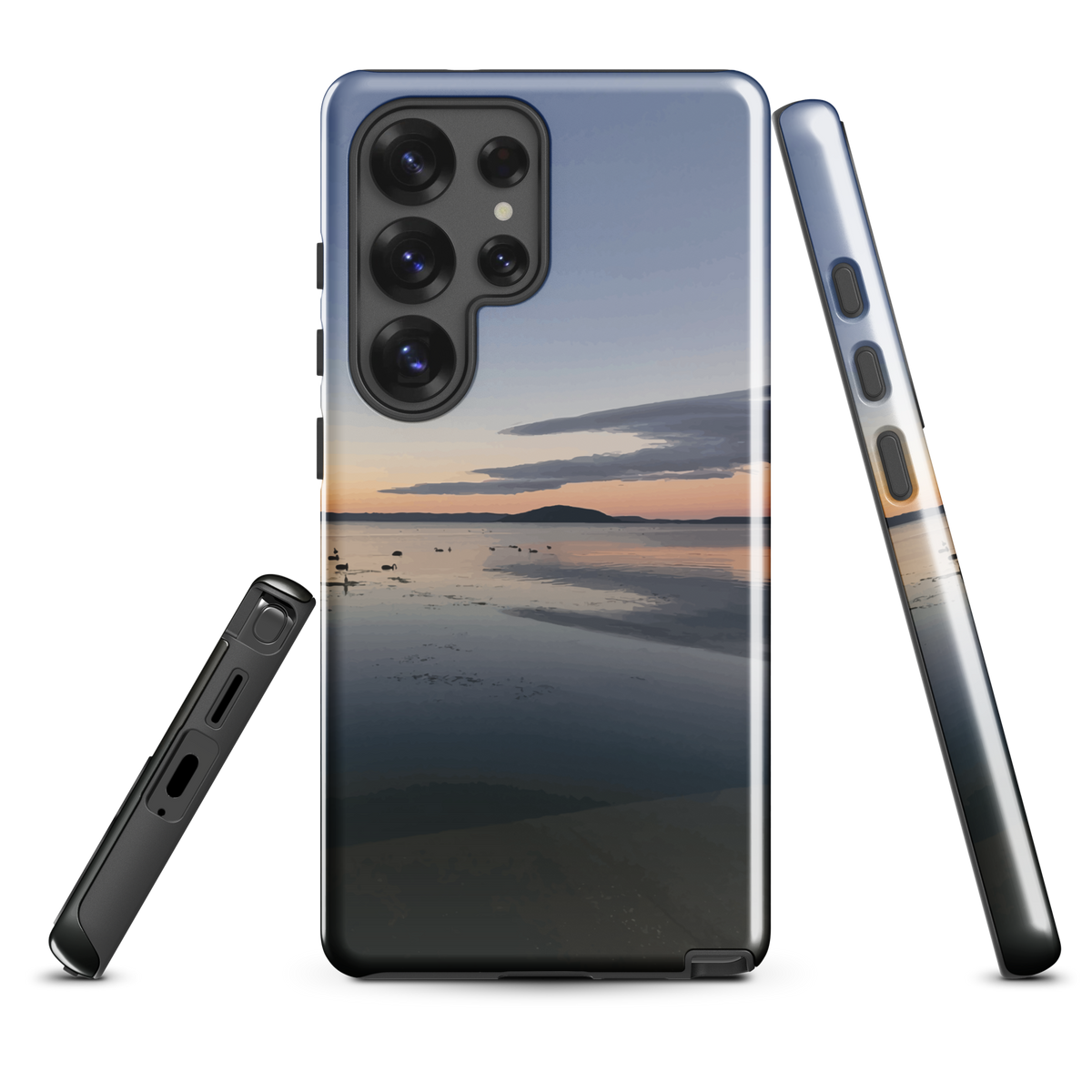 'Whispers on the Lake' Samsung Galaxy S25 Ultra tough phone case - protective glossy case NZ Australia