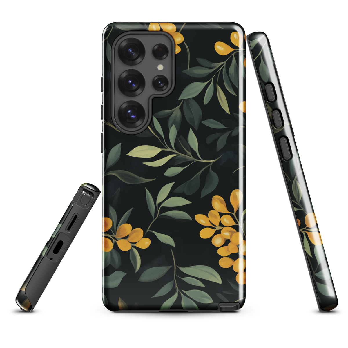 'NZ Kowhai' Samsung Galaxy S25 Ultra tough phone case - protective glossy case NZ Australia
