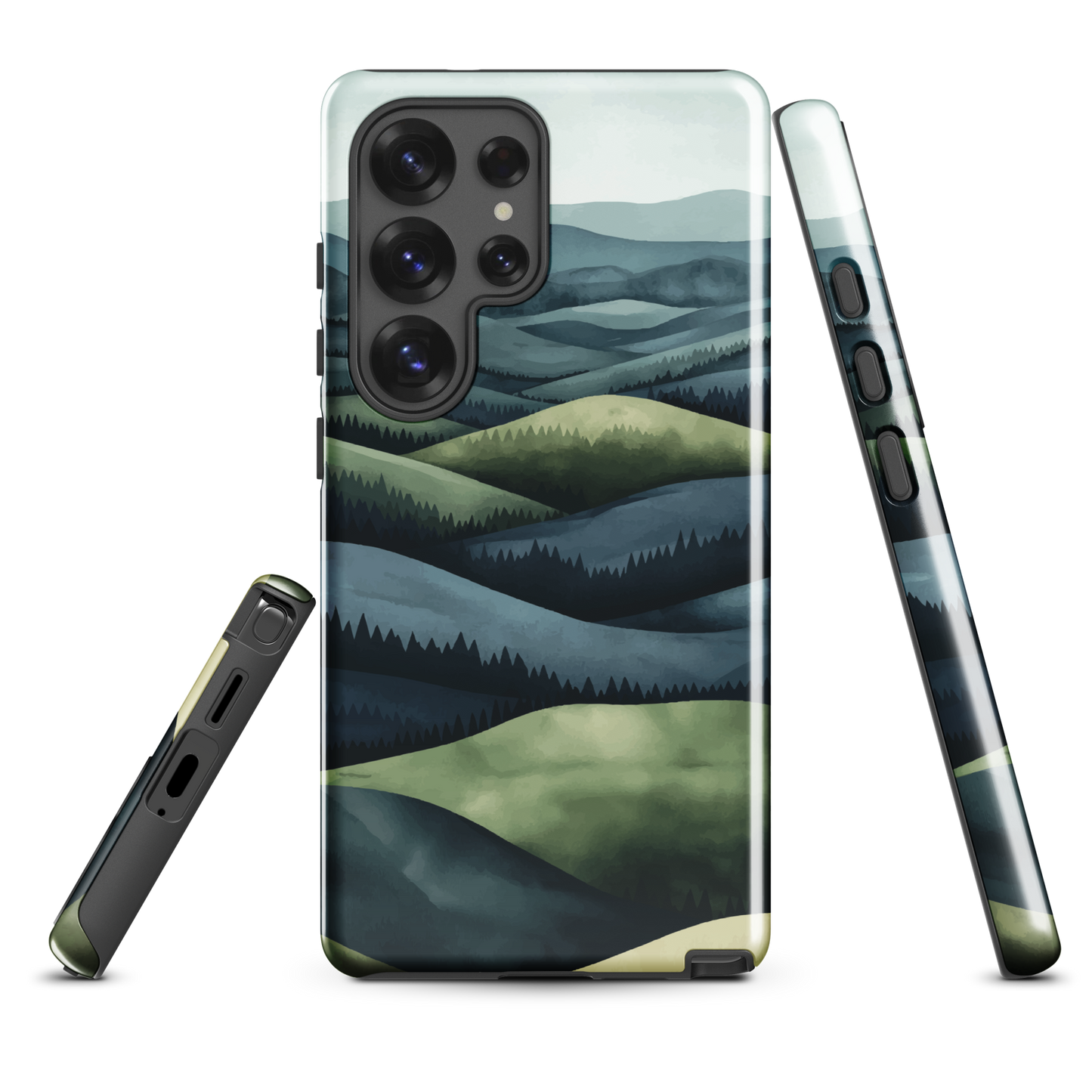 'Blue Mountains' Samsung Galaxy S25 Ultra tough phone case - protective glossy case NZ Australia