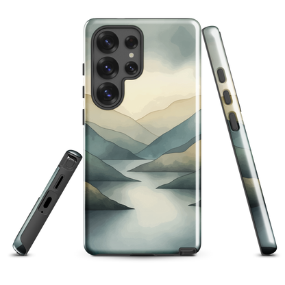 'Misty Mountains' Samsung Galaxy S25 Ultra tough phone case - protective glossy case NZ Australia
