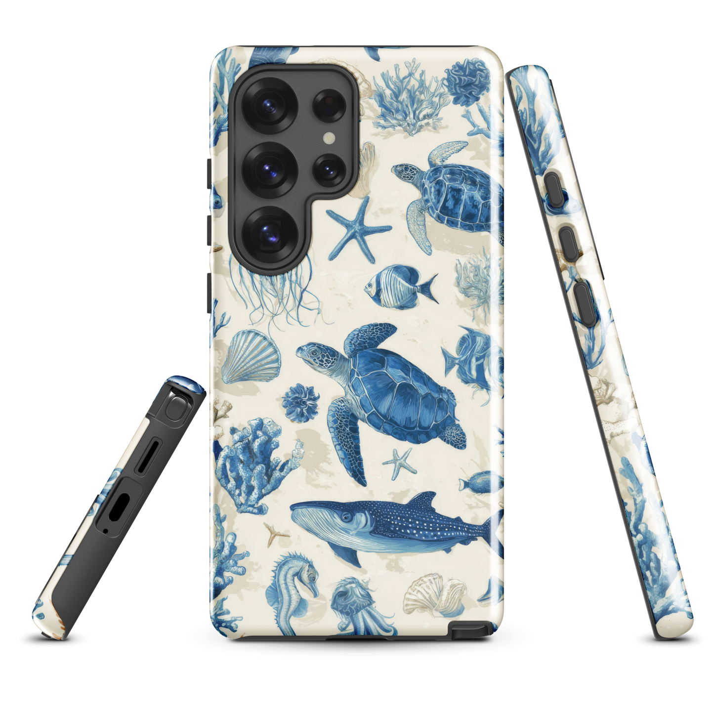 'Ocean Sketchbook' Samsung Galaxy S25 Ultra tough phone case - protective glossy case NZ Australia