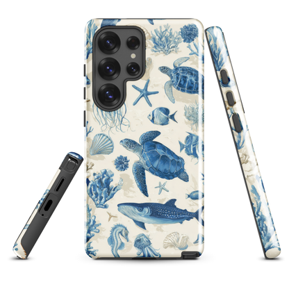 'Ocean Sketchbook' Samsung Galaxy S25 Ultra tough phone case - protective glossy case NZ Australia