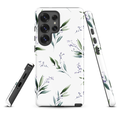 'Botanical Sprigs' Samsung Galaxy S25 Ultra tough phone case - protective glossy case NZ Australia