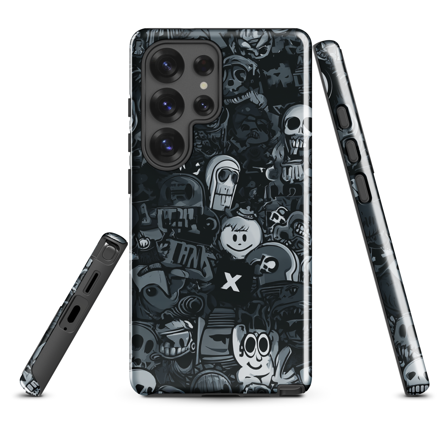 'Midnight Stickers' Samsung Galaxy S25 Ultra tough phone case - protective glossy case NZ Australia