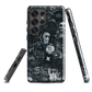 'Midnight Stickers' Samsung Galaxy S25 Ultra tough phone case - protective glossy case NZ Australia