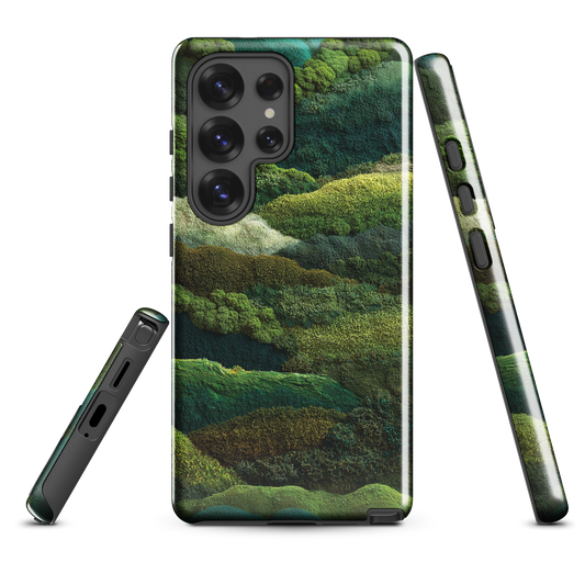 Verdant layers phone case | Abstract green design NZ